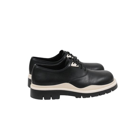 Bottega Veneta Mens Tire Chunky Derby Size 42 US 9 Black White Leather Lace Up main image 5